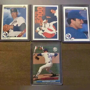 Nolan Ryan sports cards- upper deck and fleer ultra set of 4- 1990-1992
